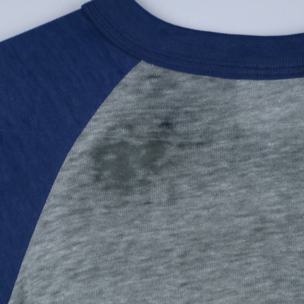 VTG Detroit Tigers Roar 1984 Hanes‎ Raglan Graphic Tee Michigan 38" Chest WORN - Picture 12 of 12